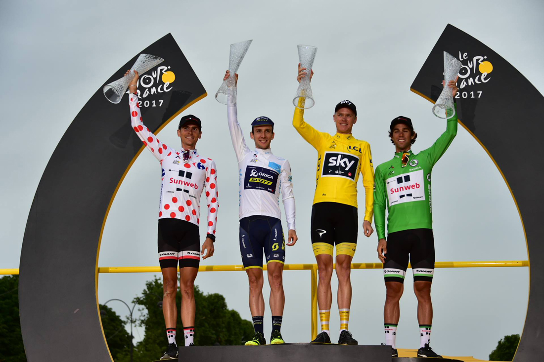 Los 4 vencedores del Tour llevaban el nuevo Shimano Dura-Ace Di2